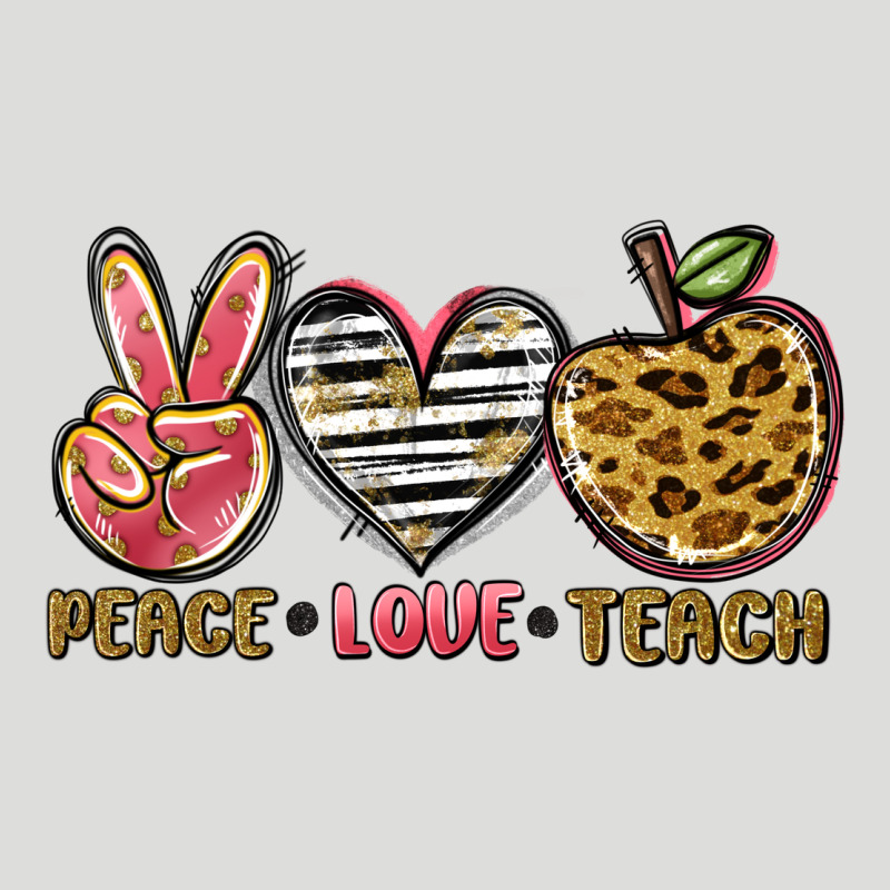 Peace Love Teach Zipper Hoodie by NancyCooperArtShop | Teevron