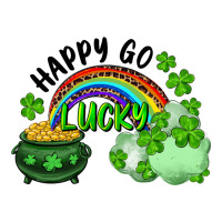 Happy Go Lucky Rainbow Shamrocks And Pot Of Gold Ladies Tee | Teevron