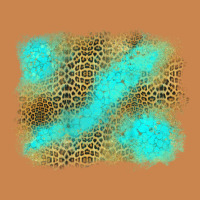 Leopard Turquoise Background Heavyweight Hoodie | Teevron