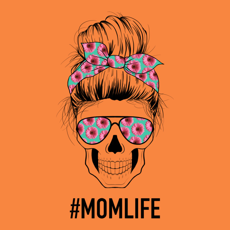 Pink Flower On Cyan Background Mom Skull Premium Sweatshirt by Bettercallsaul | Teevron