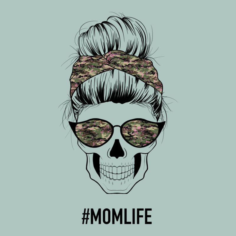 Feminine Camouflage Patterned Mom Skull Premium Sweatshirt by Bettercallsaul | Teevron