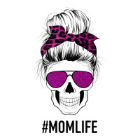 Purple Glitter, Leopard Patterned Mom Skull Premium Sweatshirt | Teevron