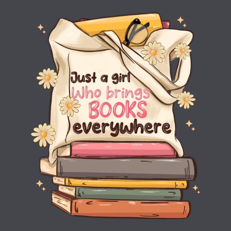 Just A Girl Who Brings Books Everywhere Long Sleeve Tee by MaliasSmallBusiness | Teevron