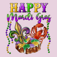 Happy Mardi Gras Fleur De Lis King Cake Crawfish Ladies Tee | Teevron