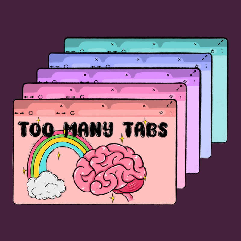 Too Many Tabs Long Sleeve Tee by MaliasSmallBusiness | Teevron