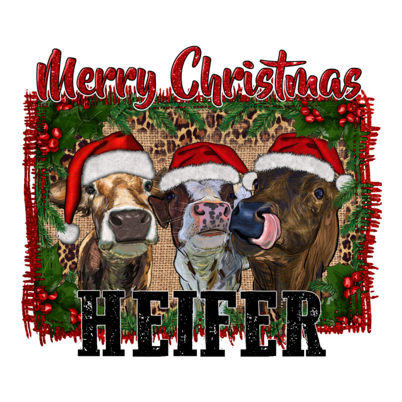 Merry Christmas Heifer Premium Tee by RanaPortraitStore | Teevron