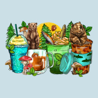 Bear Coffee Cups Ladies Tee | Teevron