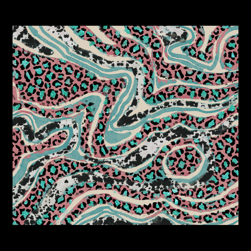 Pink And Turquoise Cowhide And Leopard Heavy Core Tee by RanaPortraitStore | Teevron
