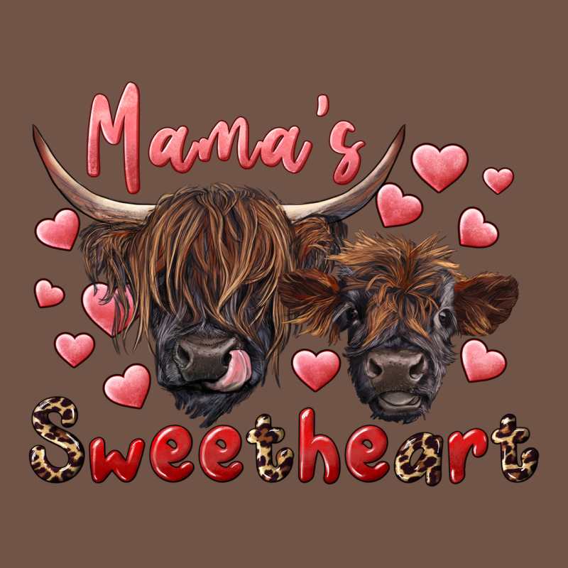 Mama's Sweetheart Highland Cow And Calf Premium Sweatshirt by RanaPortraitStore | Teevron