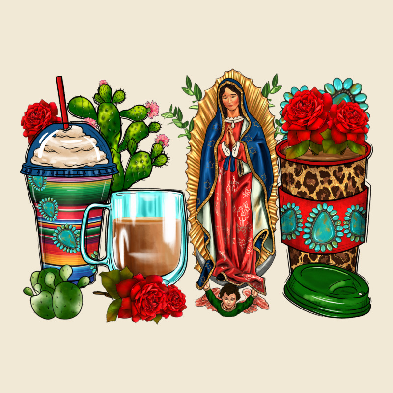 Lady Of Guadalupe Coffee Cups Premium Tee by Zillion Design Studio | Teevron