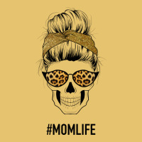 Yellow Glitter, Leopard Pattern Mom Skull Premium Sweatshirt | Teevron