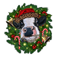 heifer cow with Christmas wreath | Teevron
