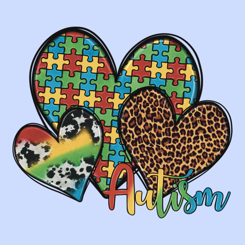 Autism Hearts Leopard Cowhide Urban Heavy Tee by Artiststas | Teevron