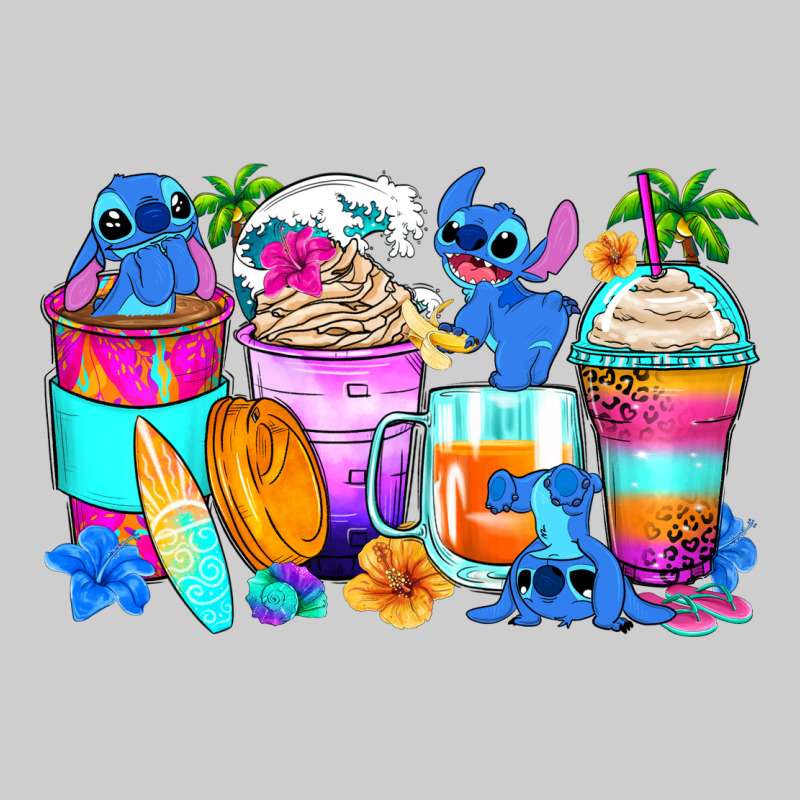 Stitch Summer Coffee Cups Premium Tee by Zillion Design Studio | Teevron