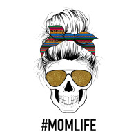 Western Glitter Aztec Patterned Mom Skull | Teevron