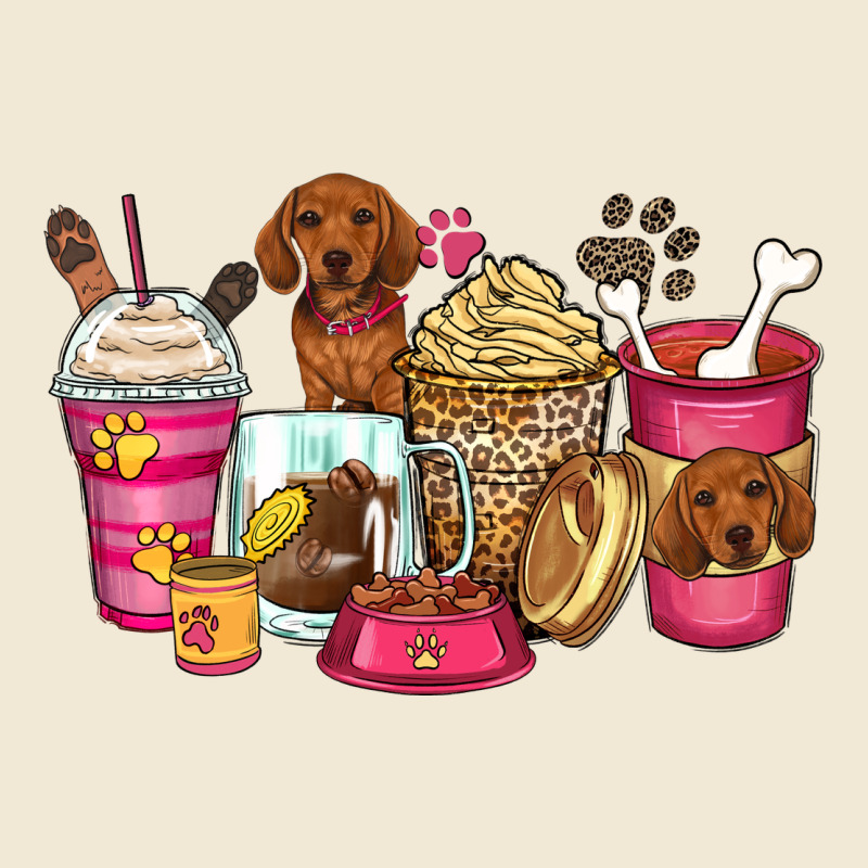 Dachshund Coffee Cups Ladies Tee by Zillion Design Studio | Teevron