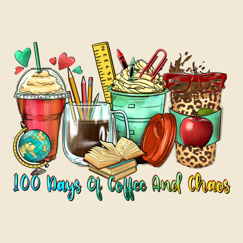 100 Days Of Coffee And Chaos Coffee Cups Ladies Tee by Zillion Design Studio | Teevron