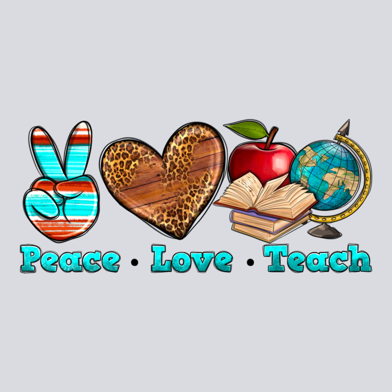 Peace Love Teach Zipper Hoodie by NancyCooperArtShop | Teevron