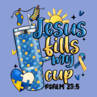 Down Syndrome Jesus Fills My Cup Long Sleeve Tee | Teevron