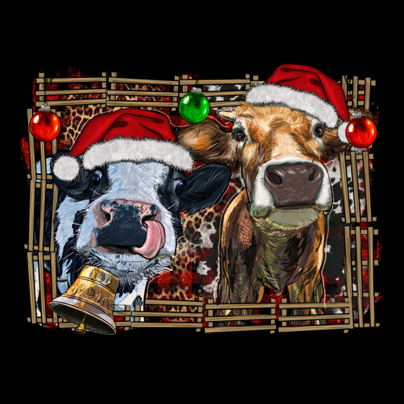 Christmas Heifers With Leopard And Cowhide Background Premium Tee by RanaPortraitStore | Teevron