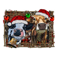 christmas heifers with leopard and cowhide background | Teevron