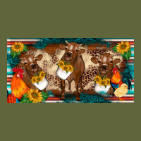 Western Cow Cockerel Chick  Serape Leopard Sunflowers License Plate Te Classic Tee | Teevron
