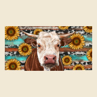 Heifer With Sunflower And Serape Ladies Tee | Teevron