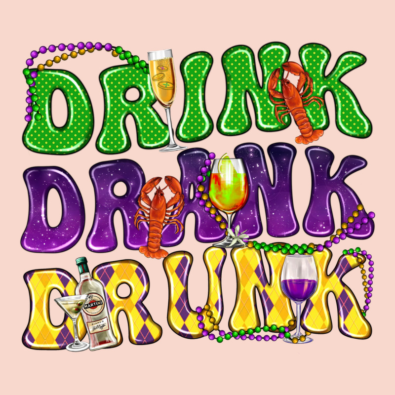 Drink Drank Drunk Mardi Gras Urban Hoodie by HowdyJamesFarm | Teevron