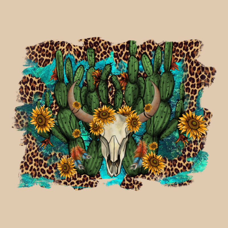 Leopard Bull Skull Cactus Sunflowers Heavyweight Sweatshirt by AdoDesignShop | Teevron