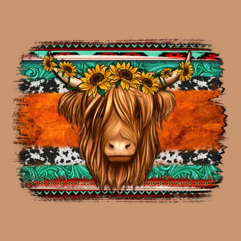 Highland Cow Western Background Heavyweight Hoodie by Jasminsmagicworld | Teevron
