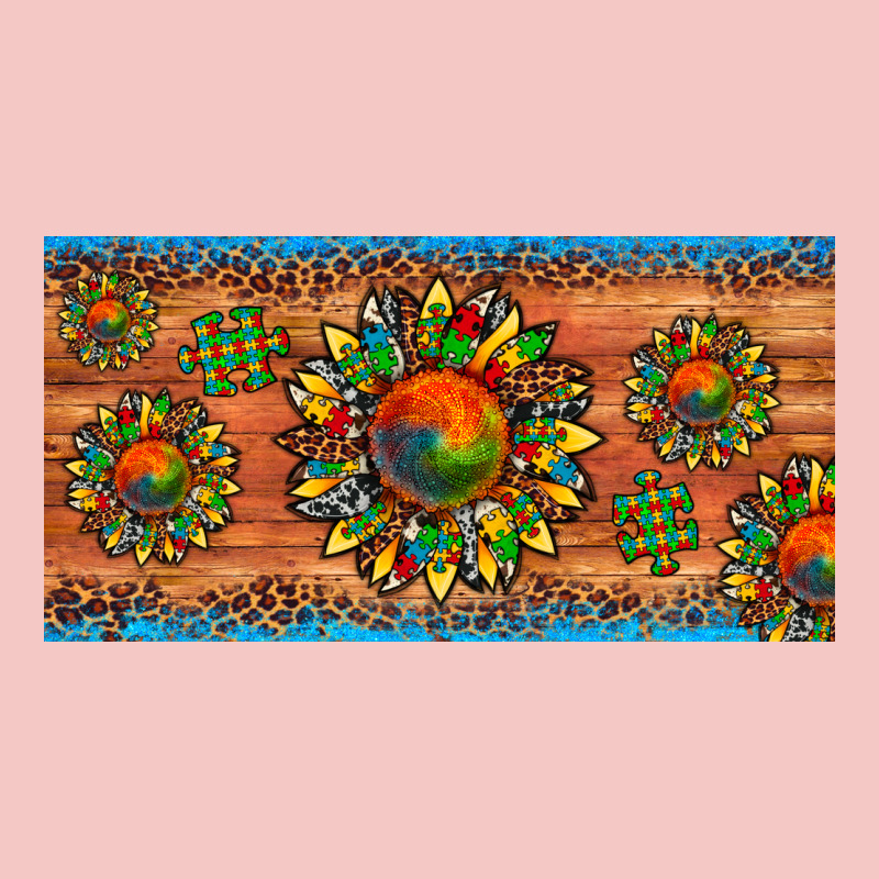 Autism Awareness Sunflower Puzzle License Plate Urban Heavy Tee by Artiststas | Teevron
