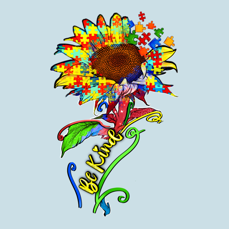 Be Kind Autism Sunflower Ladies Tee by Zillion Design Studio | Teevron