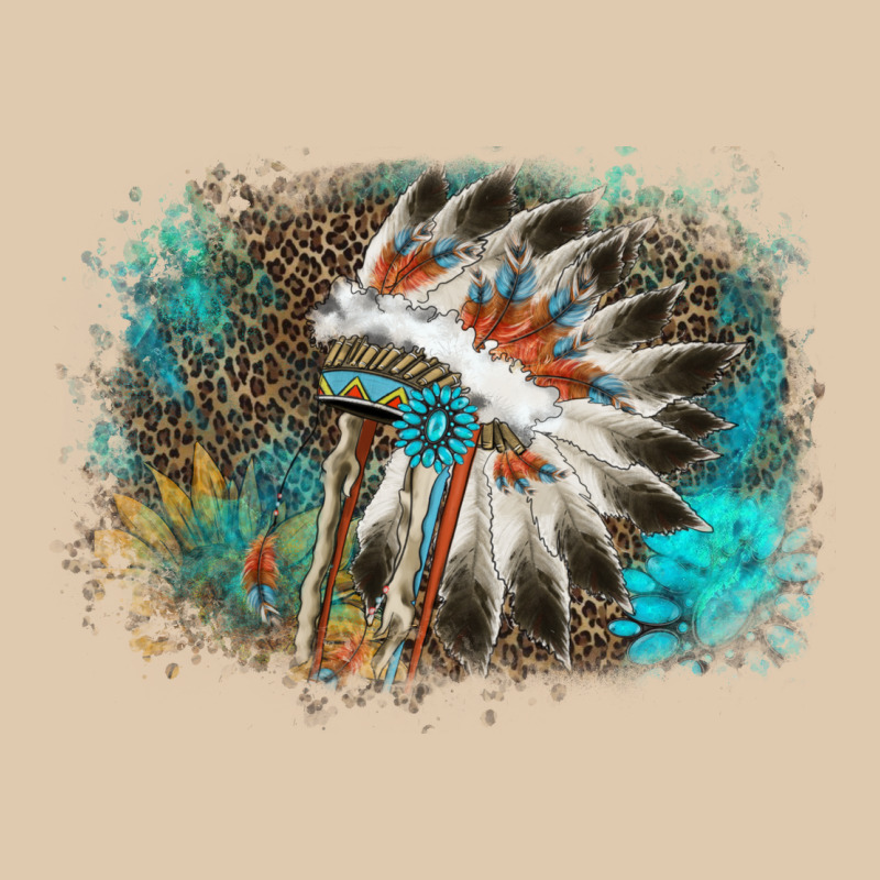 Indian Headress Sunflower Leopard Heavyweight Sweatshirt by AdoDesignShop | Teevron