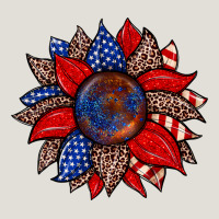 American Flag Leopard Sunflower Heavy Core Tee | Teevron