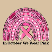 In October We Wear Pink Breast Cancer Awareness Rainbow Heavyweight Hoodie | Teevron