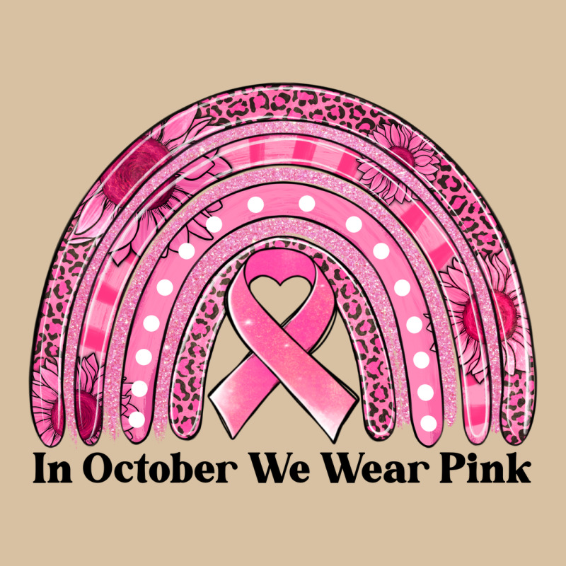 In October We Wear Pink Breast Cancer Awareness Rainbow Heavyweight Hoodie by Jasminsmagicworld | Teevron