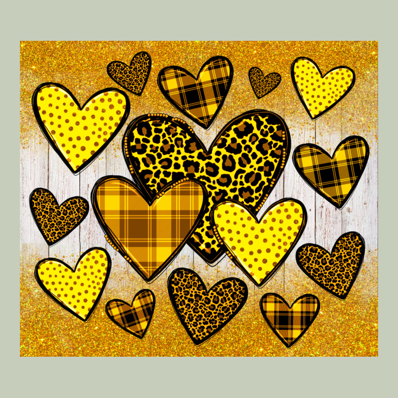 Yellow Hearts Long Sleeve Tee by JahusDesignShop | Teevron