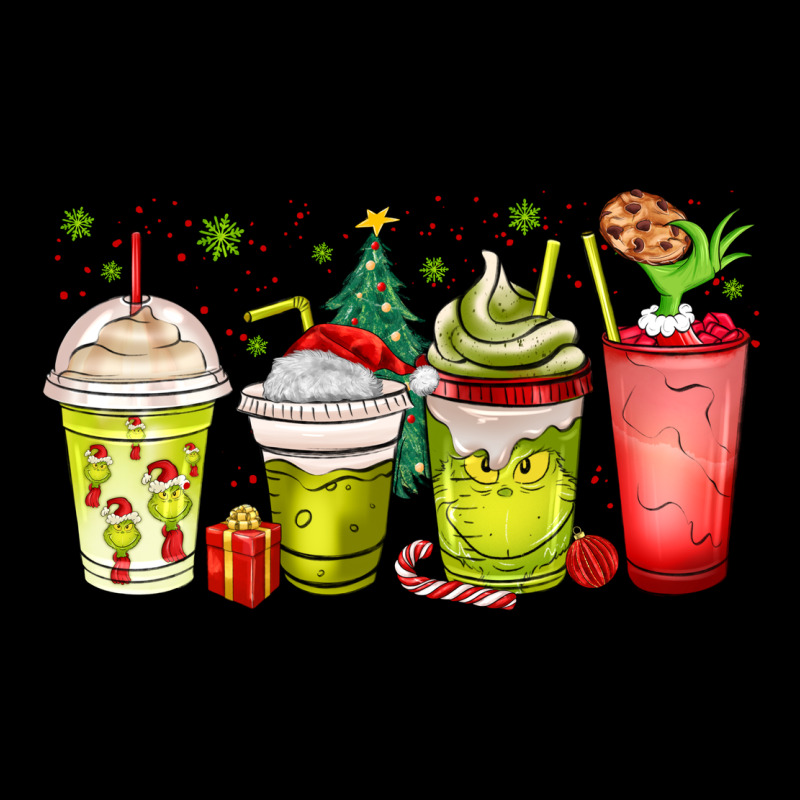 Christmas Characters Coffee Cups Zipper Hoodie by MaliasSmallBusiness | Teevron