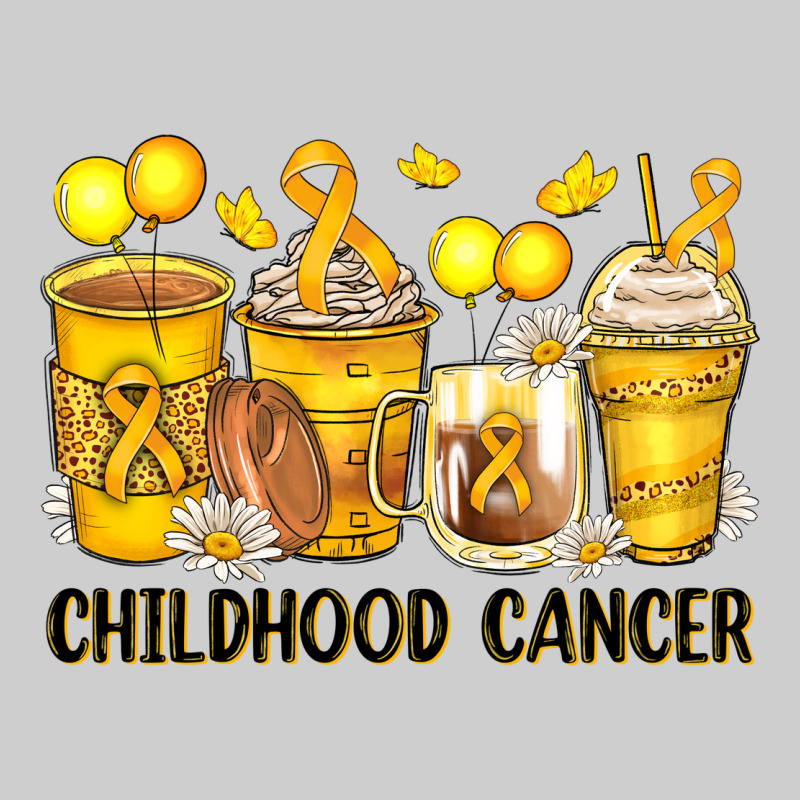 Childhood Cancer Coffee Cups Premium Tee by Zillion Design Studio | Teevron