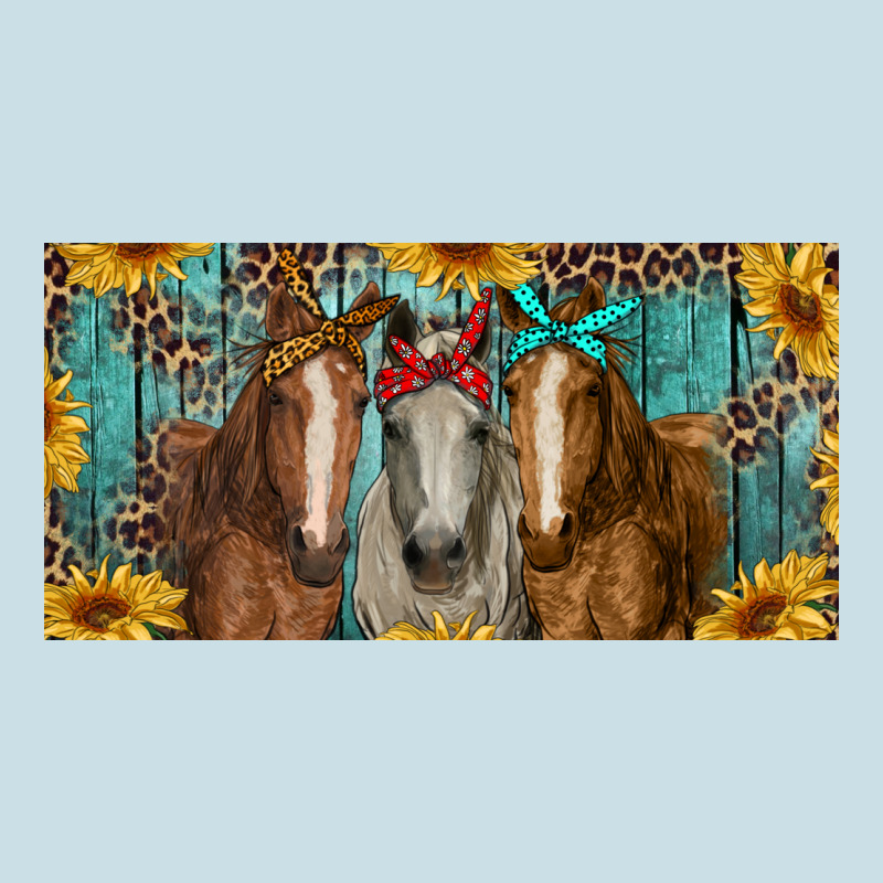 Horses With Leopard And Sunflowers Ladies Tee by RanaPortraitStore | Teevron