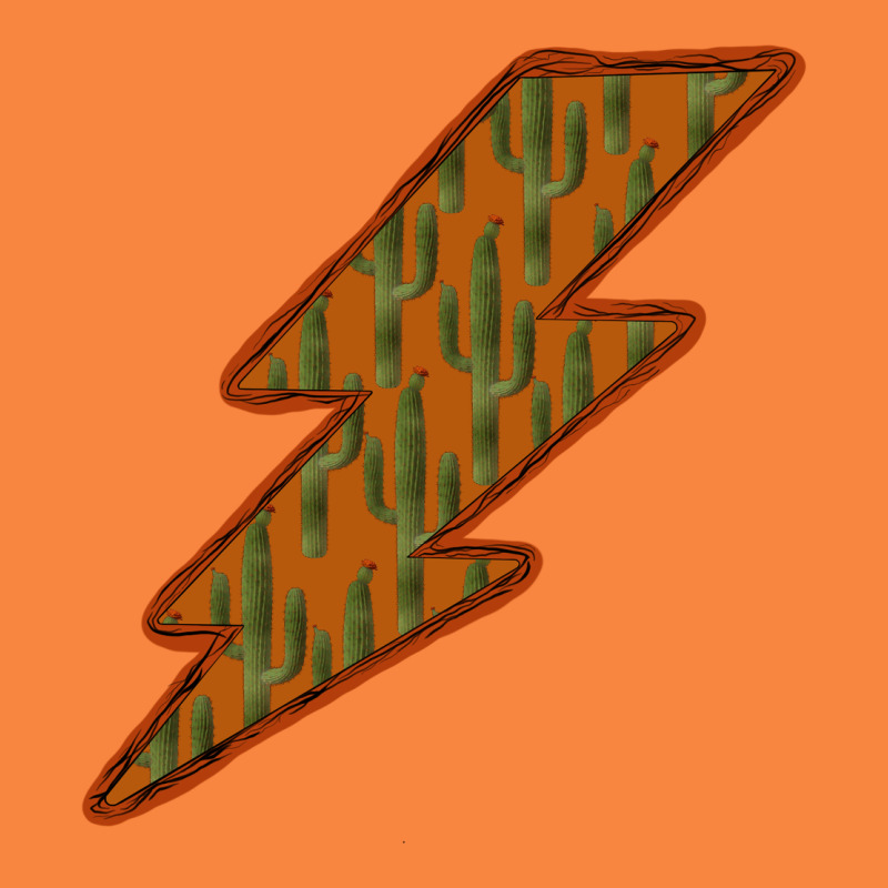 Western Cactus Lightning Orange Background Premium Sweatshirt by Bettercallsaul | Teevron