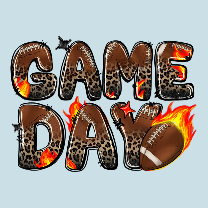 Game Day Football Leopard Ladies Tee by Zillion Design Studio | Teevron