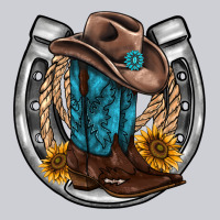Western Horseshoe Boots Hat Rope Sunflower Heavyweight Sweatshirt | Teevron