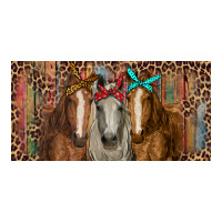Horses With Serape And Leopard Ladies Tee | Teevron