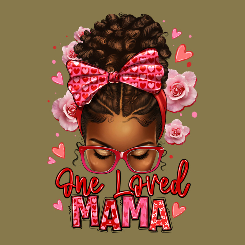 One Loved Mama Afro Messy Bun Premium Hoodie by texasbilliewilder | Teevron