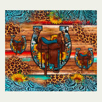 Saddle Horseshoe Leopard Sunflower Urban Heavy Tee | Teevron