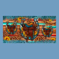 Saddle Horseshoe  Sunflower Leopard License Plate Urban Heavy Tee | Teevron