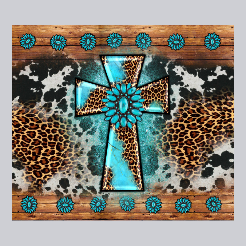 Gemstone Leopard Cross Heavyweight Sweatshirt by AdoDesignShop | Teevron
