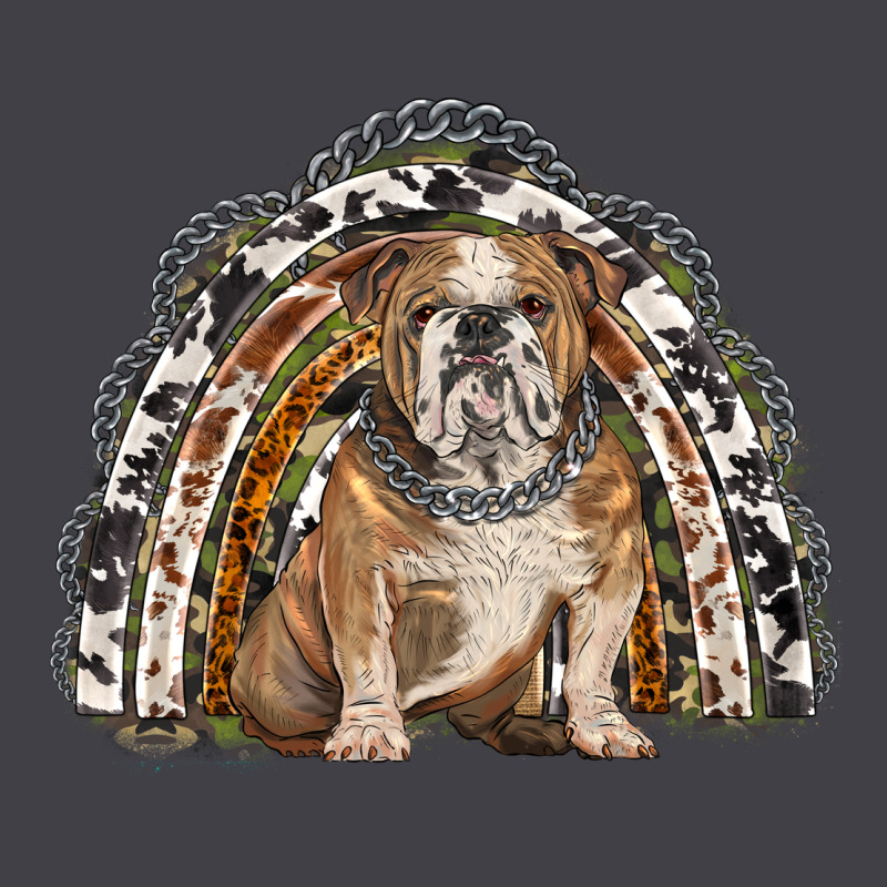 English Bulldog Rainbow Heavyweight Hoodie by BarkalooDesign | Teevron