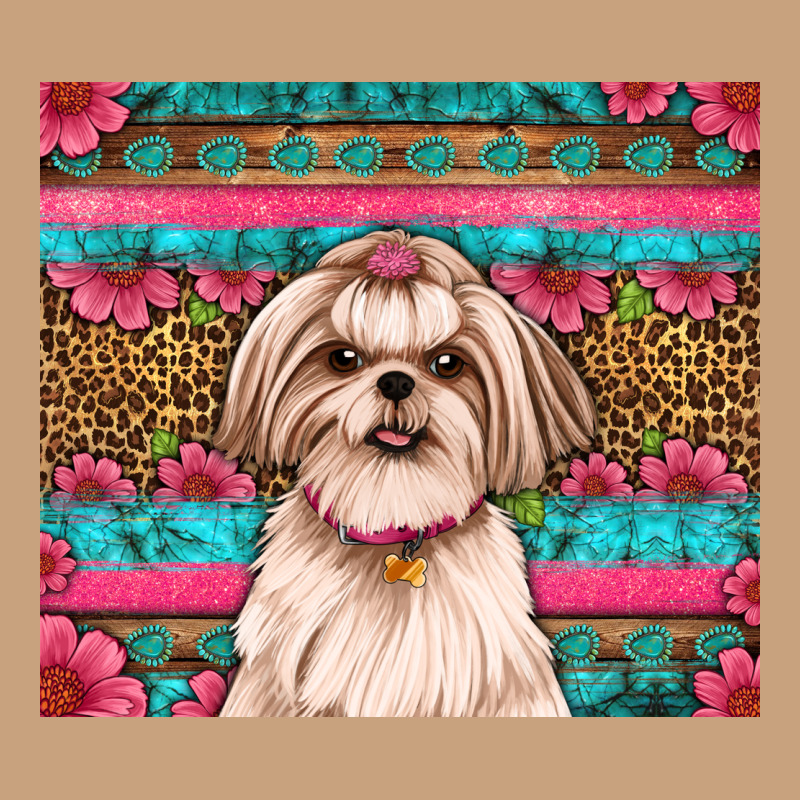 Shih Tzu Floral Tumbler Vintage Tee by Artiststas | Teevron